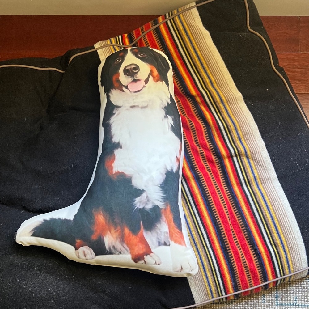 Bernese Mountain Dog Custom Shaped 3D Pet Photo Pillow Decorative Plush 22 Inch